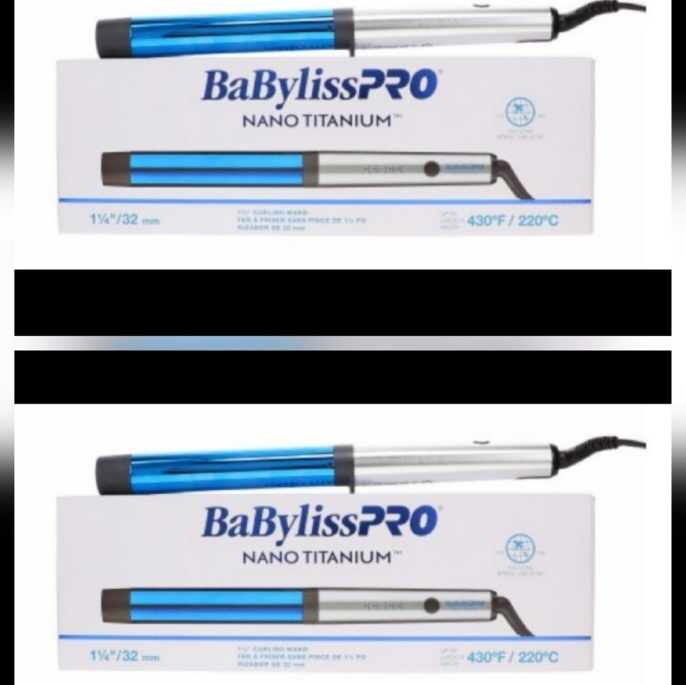 2 - BRAND NEW BaBylissPRO® Nano Titanium™ 1" Curling Wands
